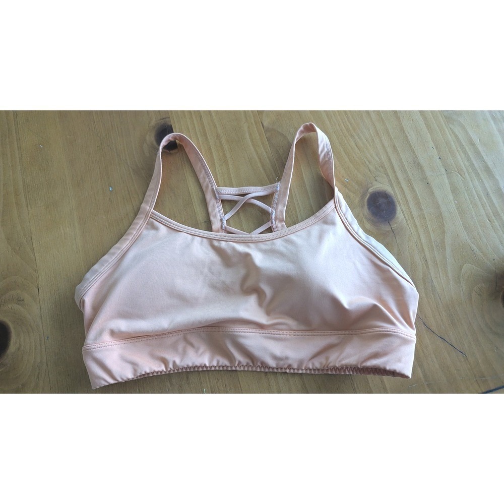 Athletic Works Peach Strappy Back Sports Bra‎ Workout Top Women